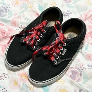 Vans Off The Wall Old School Black & White Spider-Man Laces Women Size 8.5